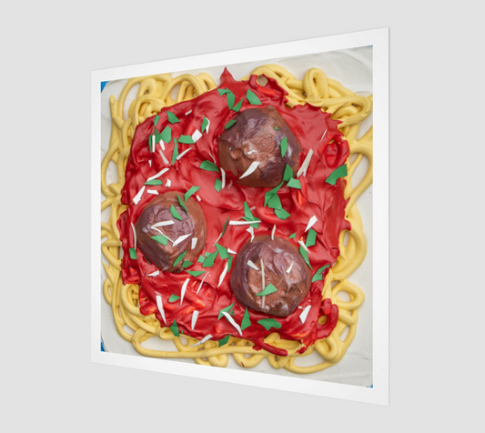 Spaghetti with Meatballs Art Print