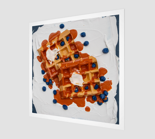 Blueberry Waffles Art Print