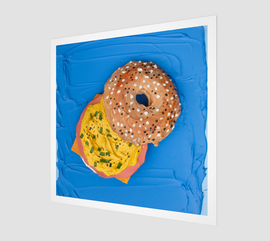 Breakfast Bagel Art Print