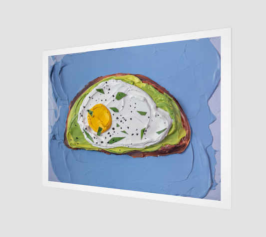 Avocado and Egg on Toast Art Print