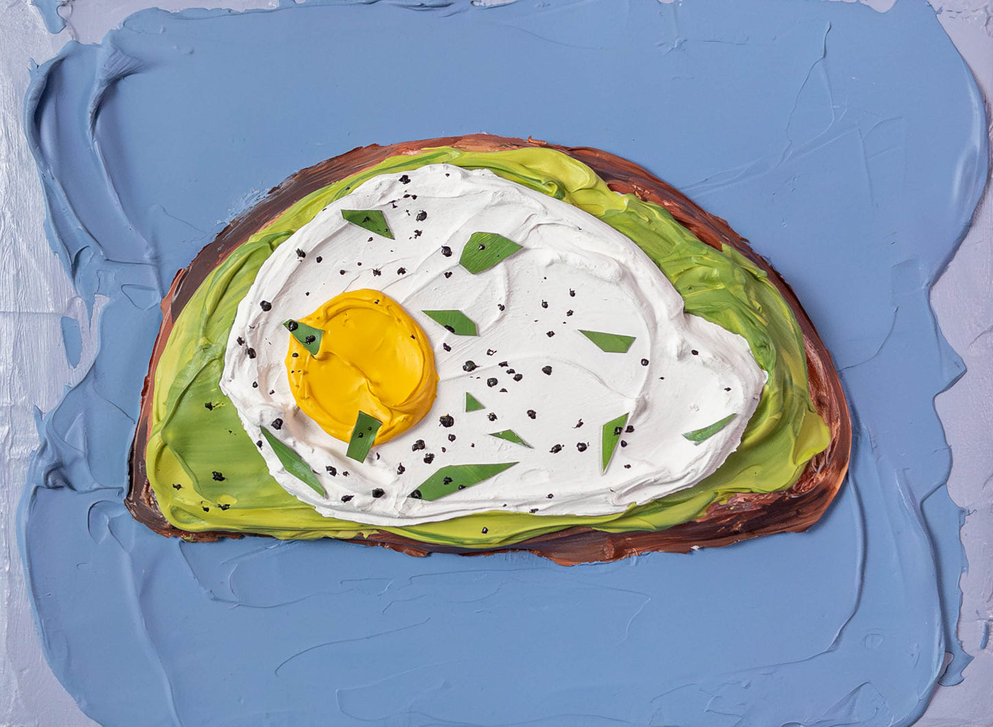 Avocado Egg Toast Painting