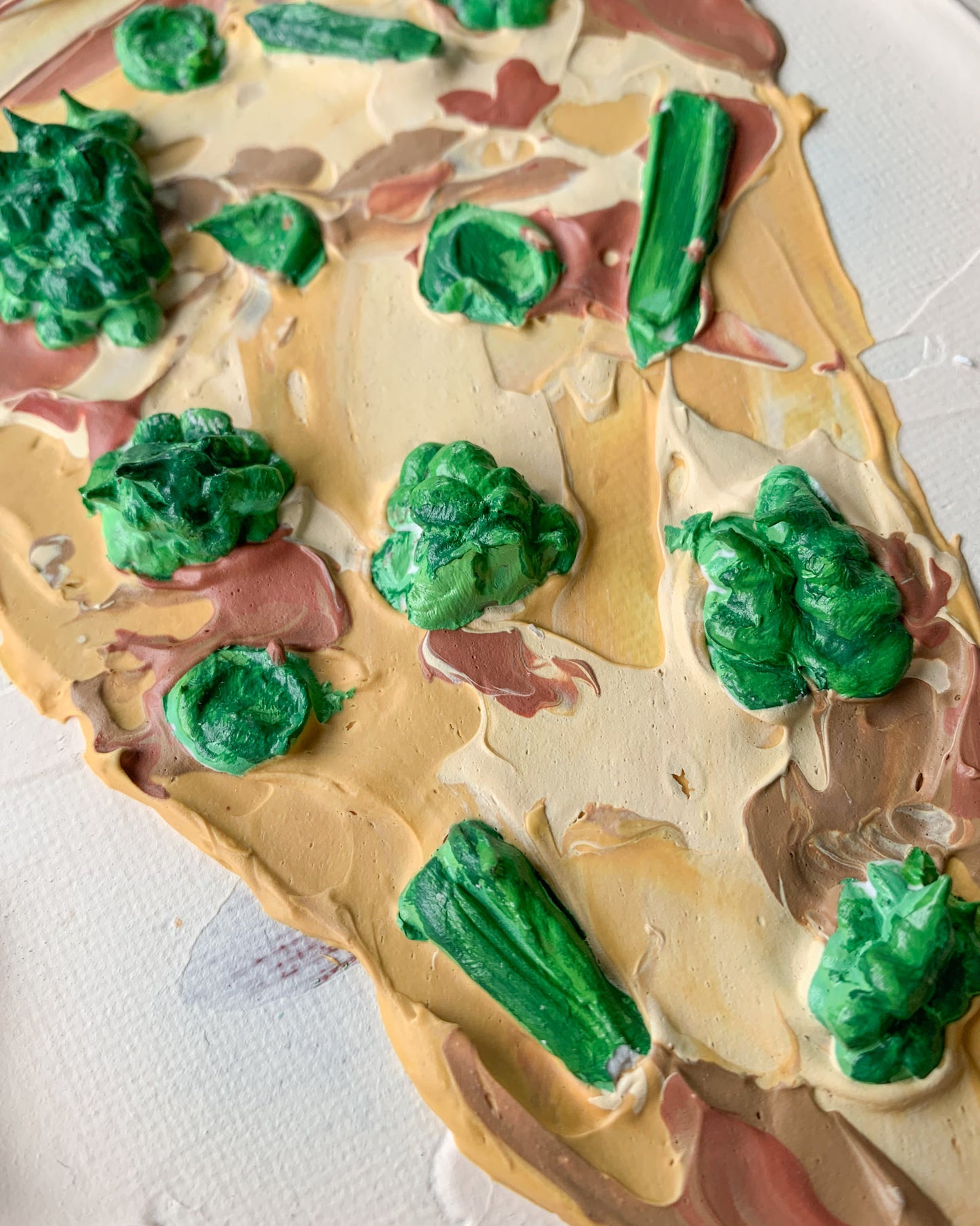 Broccoli Pizza Painting